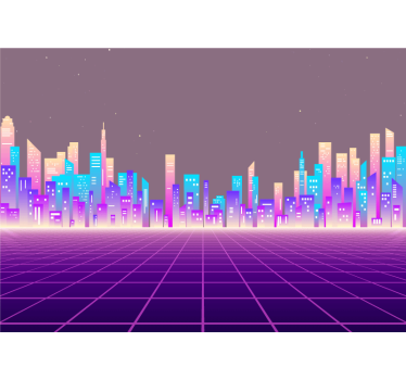Fotomurais cidades e países paisagem urbana futurista - TenStickers