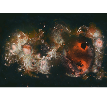 Mural de parede abstrato padrões fluídos celestiais - TenStickers
