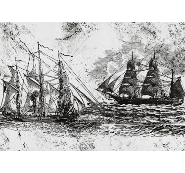 Mural de parede veículos barcos à vela históricos - TenStickers