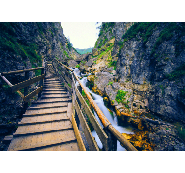 Fotomurais de paisagens caminho montanhoso cênico - TenStickers