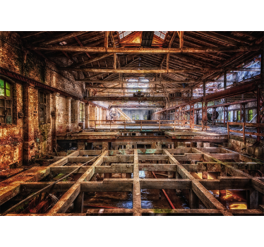 Fotomurais vinilicos modernos Interior de edifício industrial - TenStickers
