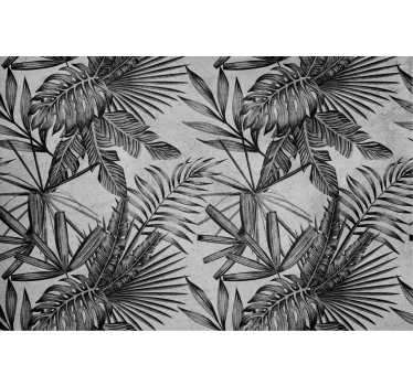 Papel de parede casa de banho concreto e plantas - TenStickers