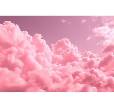 Mural de parede infantil nuvens fofas rosa - TenStickers