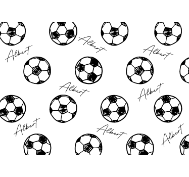 Mural de parede infantil futebol com nome - TenStickers
