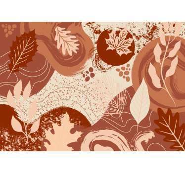 mural de parede terracota plantas e flores - TenStickers