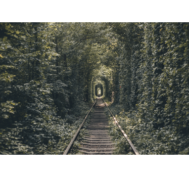 Mural de parede de natureza túnel ferroviário de árvores - TenStickers