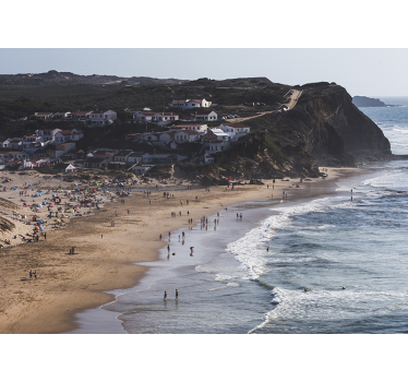 Mural de parede decorativo de praia da cidade de Aljezur - TenStickers