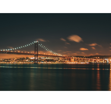 Fotomural decorativo Ponte 25 de Abril à noite - TenStickers