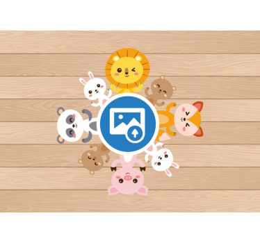 Mural de parede animais amigos animais brincalhões - TenStickers