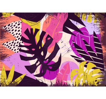 Mural de parede abstrato formas coloridas vibrantes - TenStickers