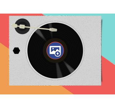 Mural de parede música amor por disco de vinil - TenStickers