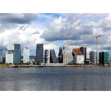 Mural de parede outras cidades e países vista urbana moderna - TenStickers