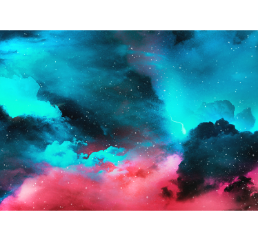 Fotomurais paisagistícos Céu aquarela rosa e azul - TenStickers