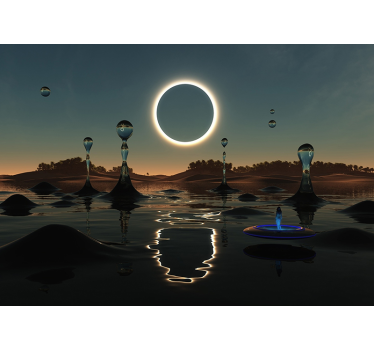 Mural de parede espaço cena de água celestial - TenStickers