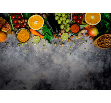 Mural de parede cozinha produtos frescos pendurados - TenStickers
