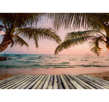 Fotomurais 3D Praia paradisíaca - TenStickers