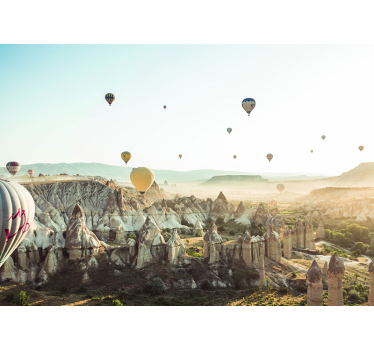 Fotomurais paisagistícos Balão de ar quente no deserto - TenStickers