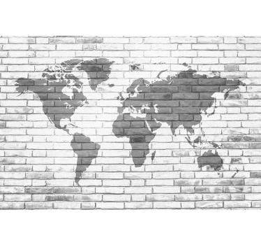 Fotomurais vinilicos texturas e padrões Mapa mundial de concreto  - TenStickers