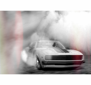 Mural de parede veículos drift de carros clássicos - TenStickers