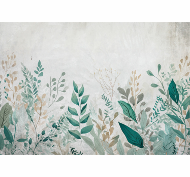 Mural de parede para a sala pintura de plantas - TenStickers