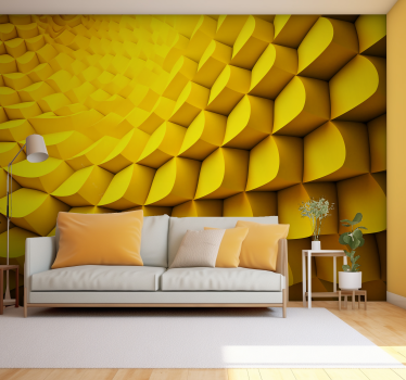 Murais de Parede 3D geometria futurista - TenStickers