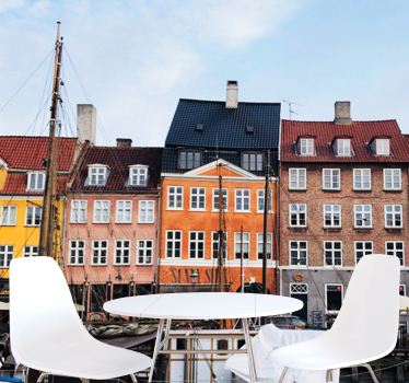 Fotomurais cidades e países vista do canal de copenhague - TenStickers