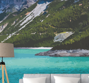 Fotomurais de paisagens lago da montanha tranquilo - TenStickers