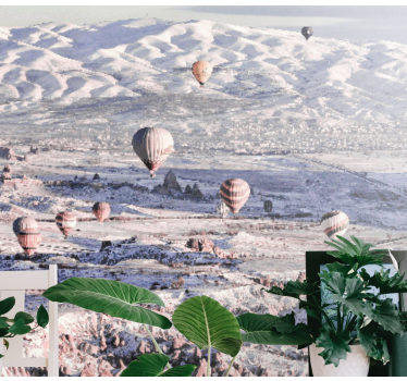 Fotomurais de paisagens paisagem de balões de ar quente - TenStickers