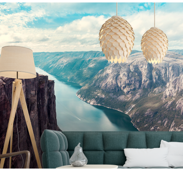 Fotomurais de paisagens perspectiva do grande fjord - TenStickers