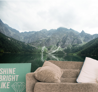 Fotomurais de paisagens reflexo magnífico das montanhas - TenStickers