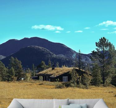 Fotomurais de paisagens refúgio na cabana da montanha - TenStickers