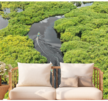 Fotomurais de paisagens viagem panorâmica pelo rio - TenStickers