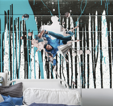 Fotomurais de Parede Estilo graffiti fotomural com foto - TenStickers
