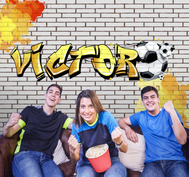 Fotomurais de Parede Graffiti de futebol - TenStickers