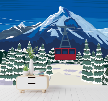 Fotomurais de Parede Neve paisagem suíça - TenStickers