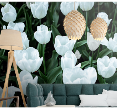 Fotomurais de Parede Tulipas brancas - TenStickers