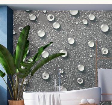 Fotomural para casa de banho gotas de água - TenStickers