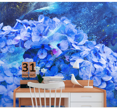 Fotomurais flores arranjo floral azul - TenStickers