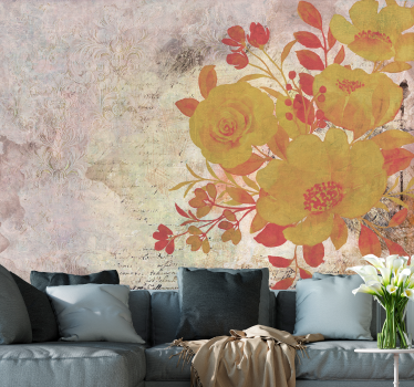 Fotomurais flores composição floral amarela - TenStickers