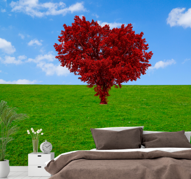 Fotomurais paisagistícos árvore em forma de coração - TenStickers