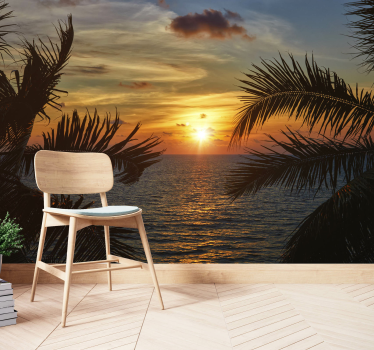 Fotomurais paisagistícos Ondas e o sol - TenStickers