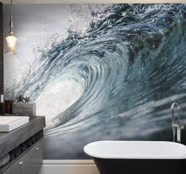 Fotomural para casa de banho ondas grandes - TenStickers