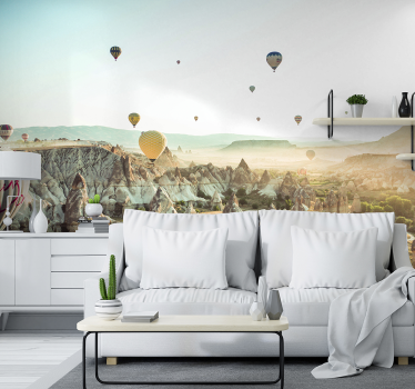 Fotomurais paisagistícos Balão de ar quente no deserto - TenStickers
