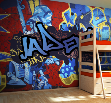 Grafite personalizado com nome murais personalizados - TenStickers