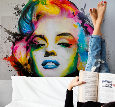 Murais coloridos de arte pop de marilyn monroe - TenStickers