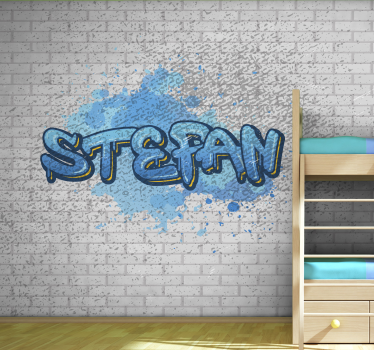 Murais de grafite azul personalizados - TenStickers