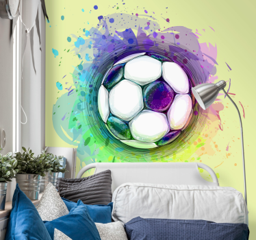 Murais de parede splash de futebol para quartos de adolescentes - TenStickers