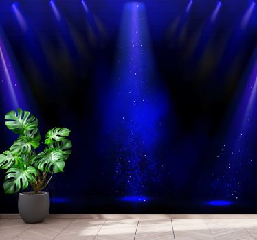 Mural de parede abstrato com efeito de partículas de luz - TenStickers