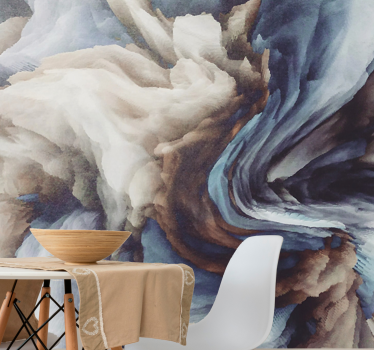 Mural de parede abstrato com padrões de texturas giratórias - TenStickers