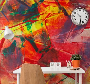 Mural de parede abstrato fusão de cores dinâmicas - TenStickers